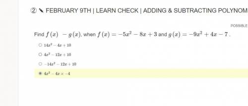 Pls help!! adding and subtracting polynomial