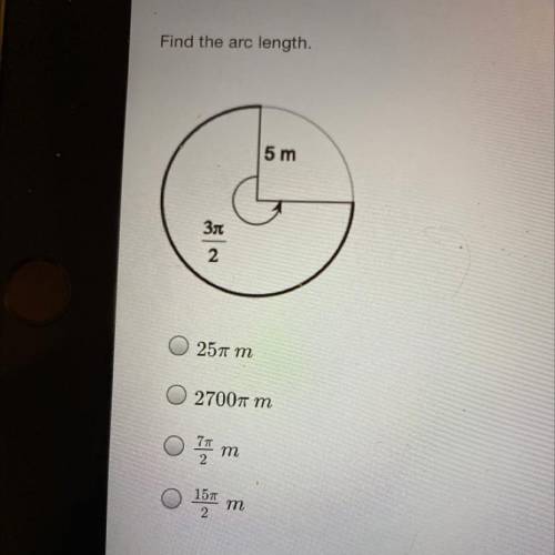 Question: find the arc length
