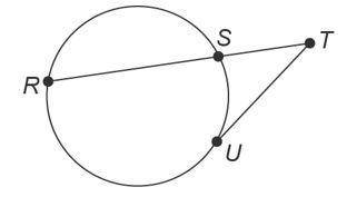 In the following figure, TU is tangent to the circle at point U. Use the figure to answer the quest