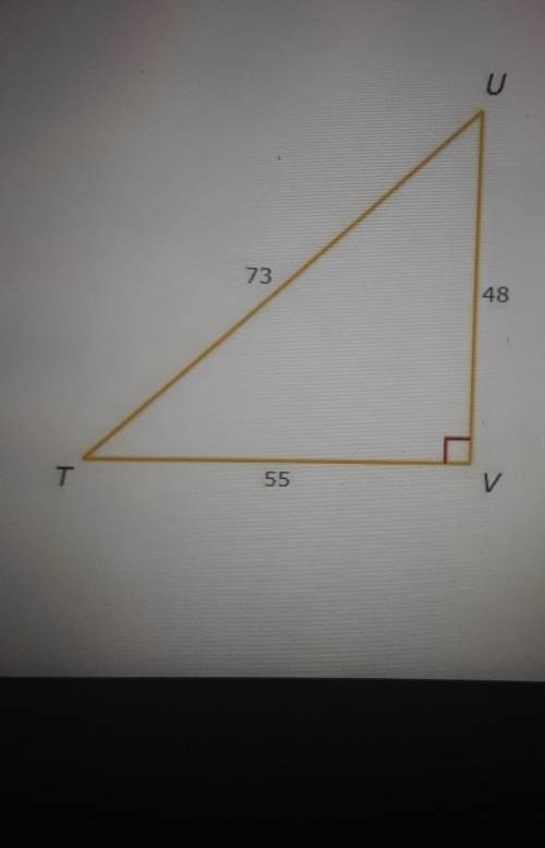 Find the cosine of angle U​
