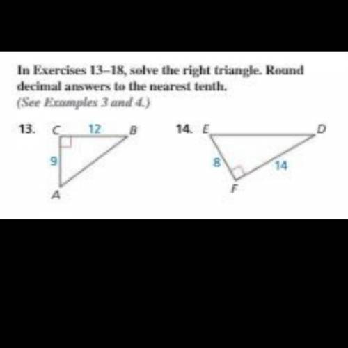 Solving right triangles geometry help please