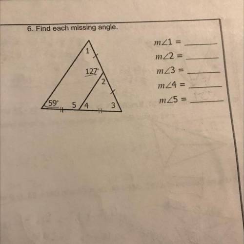 Find each missing angle 
Please