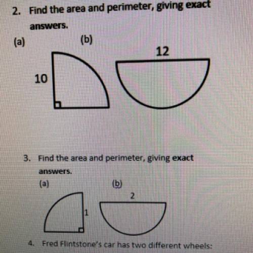 Totally confused- Find the area and perimeter, giving exact
answers.