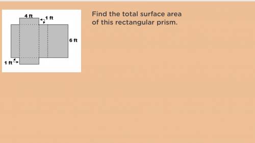 Find the total surface area of this rectangular prism?