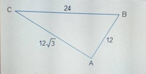 What are the angles measures of triangle ABC?​