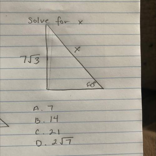 Solve for x 
And explain why?