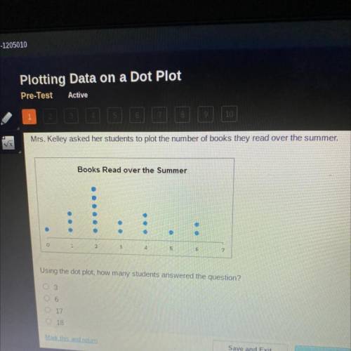 mrs. kelly asked her students to plot the number of books they read over summer. Using the dot plot