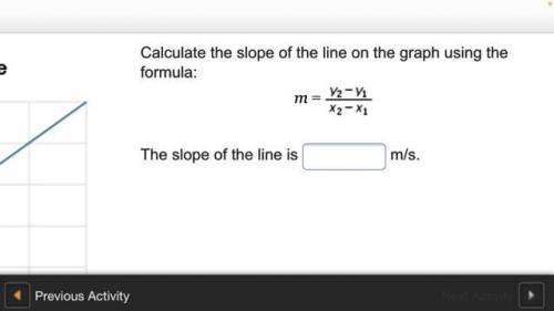 Calculate the slope of the line on the graph using the formula: