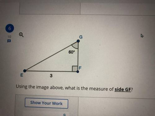 Using the image above, what is the measure of side GF?Using the image above, what is the measure of