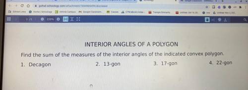 Interior angles of a polygon 
Plz help