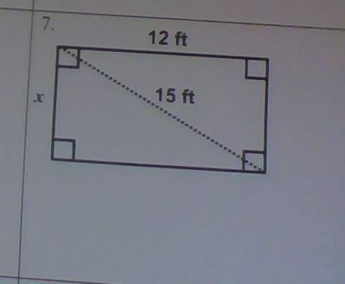 What's the work and answer for this problem with the Pythagorean theorem
