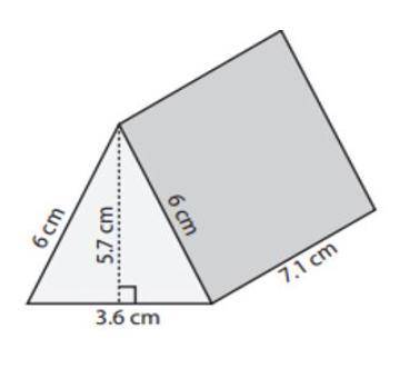 Find the surface area of the prism below. Round your answer to the hundredth, place if needed.