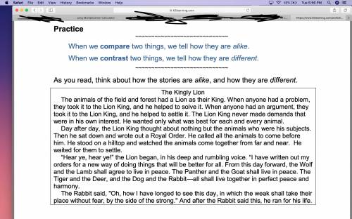Please help!! what is one other detail that is alike or different in the two stories???? I hope the