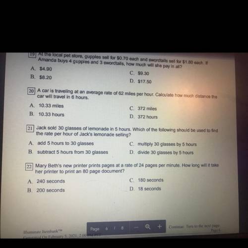 Can y’all help me on question 21?!