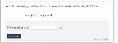 Solve the following equation for xx. Express your answer in the simplest form.