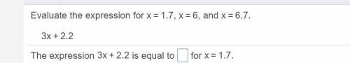 3x+2.2is equal to x=1.7