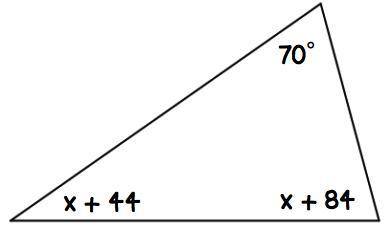 Using the Triangle Sum Theorem, find the value of x. (Will give)