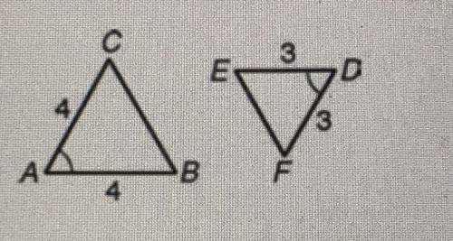 Determine if the following triangles are similar. If yes, choose the correct postulate; if no,

 
c