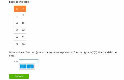I need help with math Write linear and exponential functions.
