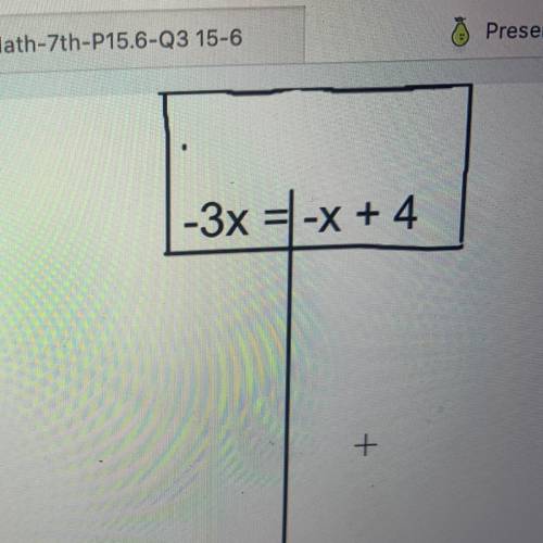 -3x = -x + 4 
Plz help