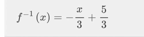 Determine an equation of the inverse of the function y= -3x+5