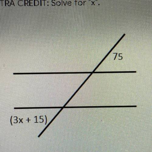 EXTRA CREDIT: Solve for X.