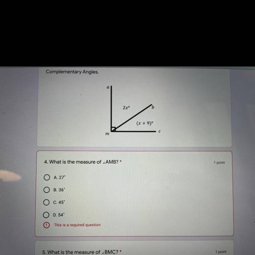 I need help answering 4 and 5
4. What’s the measure of
5. What’s the measure of