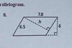 Find the value of h in the parallelogram. Type only the number value of your answer. Round to the n