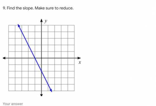 9. Find the slope. Make sure to reduce.