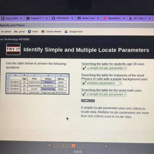 Identify simple and multiple locate parameters