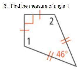 Please help, I am having a hard time with this. Find the angle of measure 1 (photo is attached)