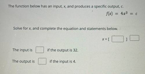 Solve for x and complete the equation statements below, please!