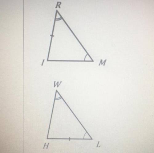 Which of the following statements represents and supports the statement above?

 A)The triangles a