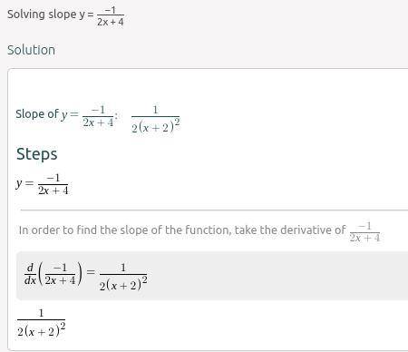 What is the slope of y=-1/2x+4​