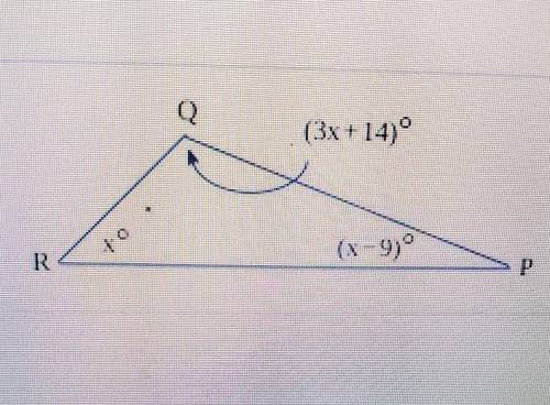 For the figure shown, find the value of the variable and the measures of the angles.

x=angle p=an