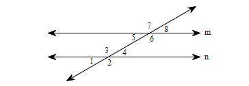 Find the alternate interior angles in the figure shown given that​ m||n. Use pencil and paper. Desc