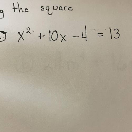 Solve for x by completing the square