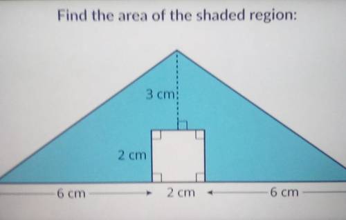Find the area of the shaded region​