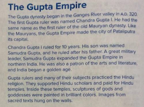 Plsssssssss Help!!!

Look at the map. How might the Gupta empire have been able to flourish throug
