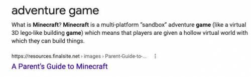 4. What type of game do you think Minecraft is and why?