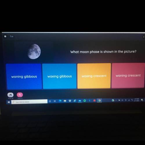 What moon phase is shown in the picture ?