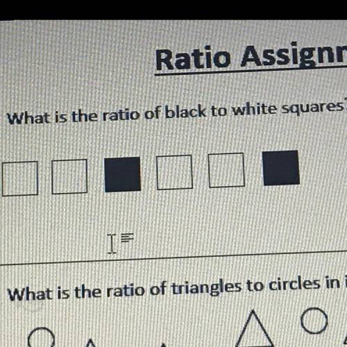1. What is the ratio of black to white squares? (1 mark)
I