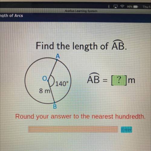 Find the length of AB 8&140