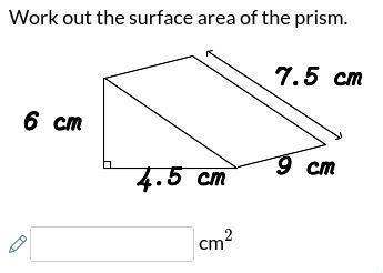 Work out the surface area