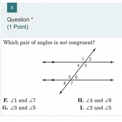 Which pair isn’t congruent help me out ✏️