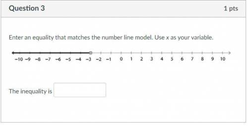 Enter an equality that matches the number line model. Use x as your variable.

6th Grade MathExtra