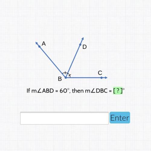 If m angle abd=60, then m angle dbc=?