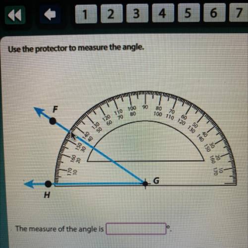 PLS HURRY
Use the protector to measure the angle.