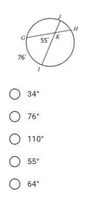 -HELP-What is the measure of the minor arc JH?