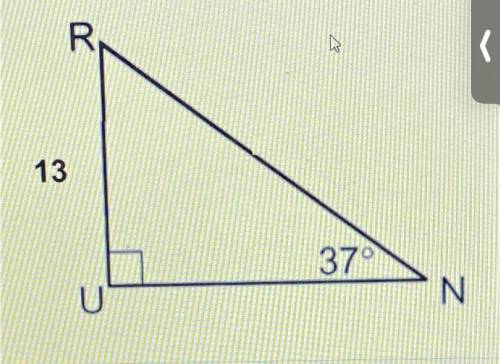 Given the triangle below, what is the length of RN? (Round to the nearest tenth.)